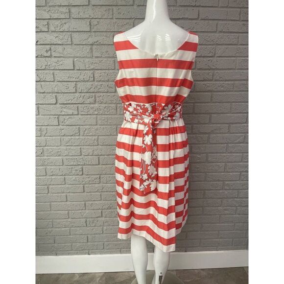 Alyx Limited Floral Striped Pleated Sleeveless Dress Size 12 - Picture 3 of 9